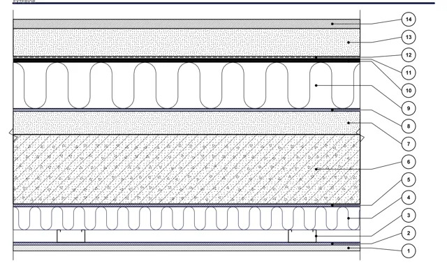 CAD detail ISO-TER-02: Prochozí terasa na betonové desce