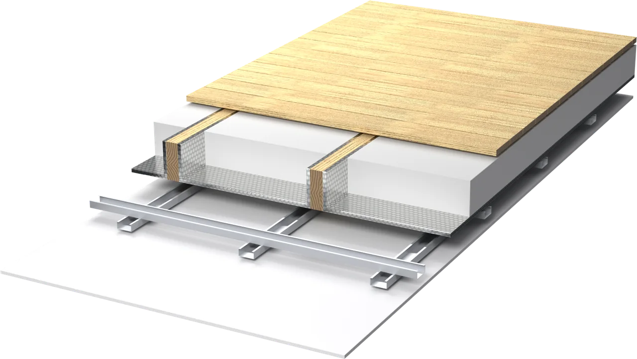 3D vizualizace: renovace stropu pod půdou